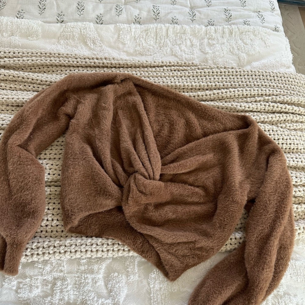 Forever 21 fuzzy reversible sweater